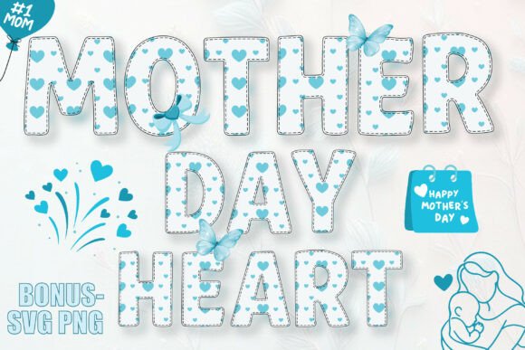 Create Sweet Designs with Mother Day Heart Font