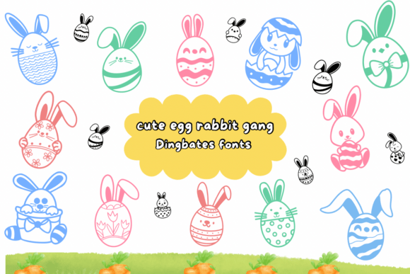 Cute Egg Rabbit Gang: Whimsical Icons for Creative Projects