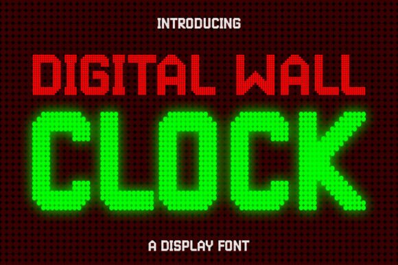 Digital Wall Clock: Elegant Display Font for Modern Design