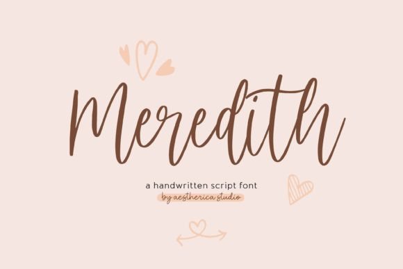 Meredith: A Handwritten Script Font for Natural Elegance