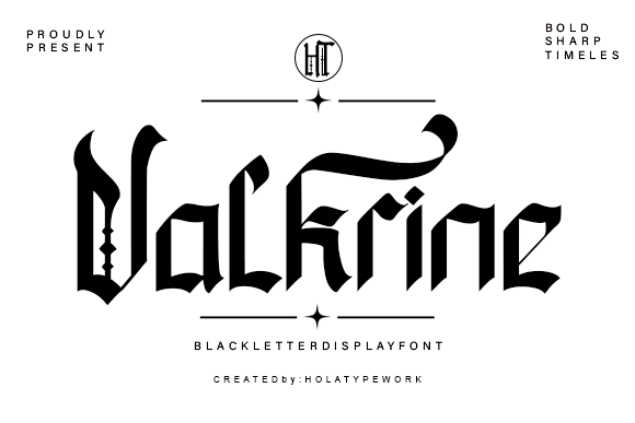 Valkrine: A Bold Gothic Typeface for Modern Design
